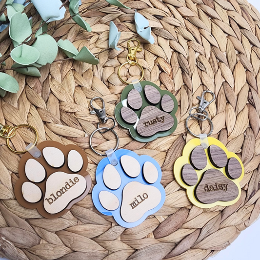 Custom Paw Keyring