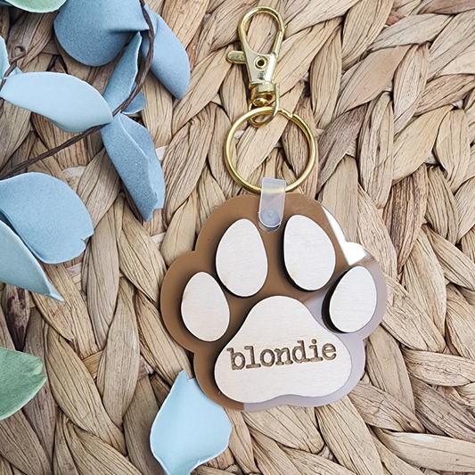 Custom Paw Keyring