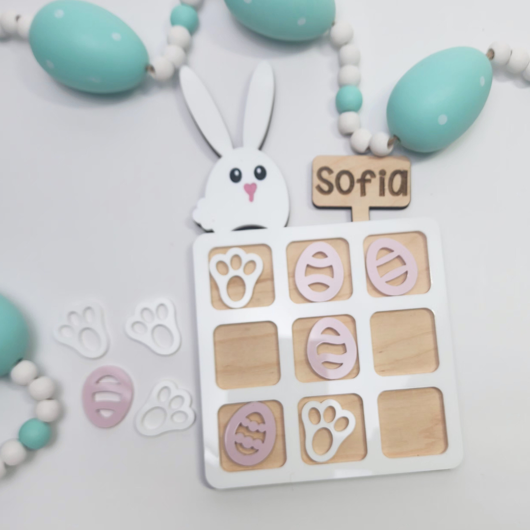 Custom Easter Bunny Tic Tac Toe