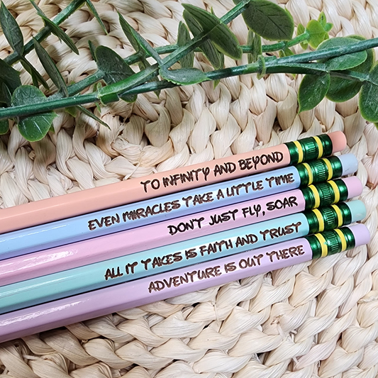 Magical Affirmations Engraved Pastel Pencils