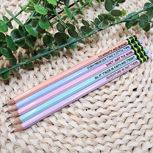 Magical Affirmations Engraved Pastel Pencils