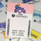 Personalized Theme Park Countdown Pass - Dry Erase Vacation Keepsake Magnet