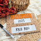 Halloween Costume Photo Prop: Engraved Birch Wood, Reusable Dry Erase