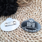 Personalized Haunted Mansion Cast Member Name Badge - Custom Acrylic Tag in Black or White - Spooky Souvenir Keepsake