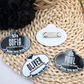 Personalized Haunted Mansion Cast Member Name Badge - Custom Acrylic Tag in Black or White - Spooky Souvenir Keepsake