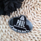 Personalized Haunted Mansion Cast Member Name Badge - Custom Acrylic Tag in Black or White - Spooky Souvenir Keepsake