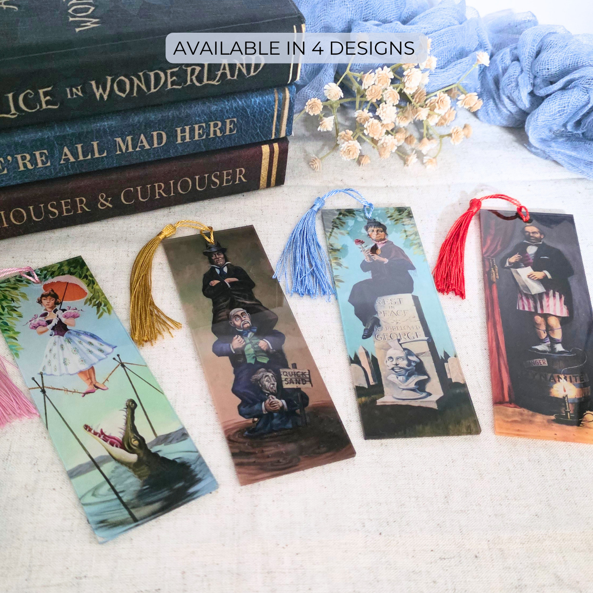 Stretching Room Art Acrylic Bookmark - Gothic Haunted Mansion Portrait Gift For Book Lovers