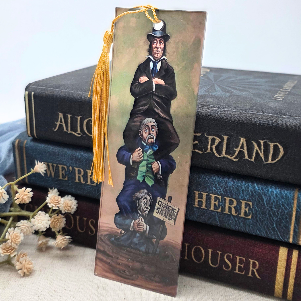Stretching Room Art Acrylic Bookmark - Gothic Haunted Mansion Portrait Gift For Book Lovers