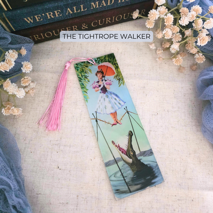 Stretching Room Art Acrylic Bookmark - Gothic Haunted Mansion Portrait Gift For Book Lovers