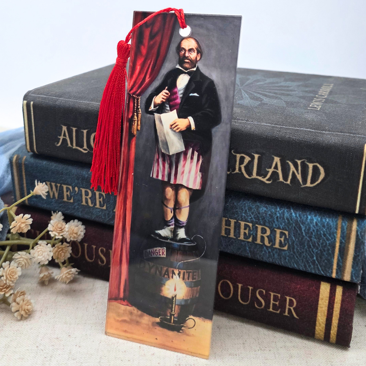 Stretching Room Art Acrylic Bookmark - Gothic Haunted Mansion Portrait Gift For Book Lovers