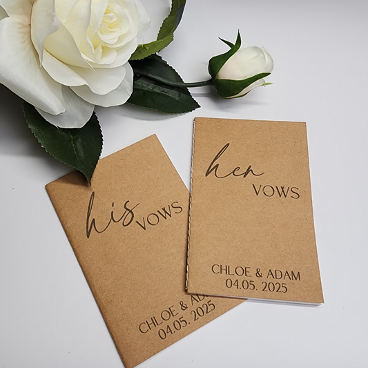 His and Hers Custom Vow Notebooks