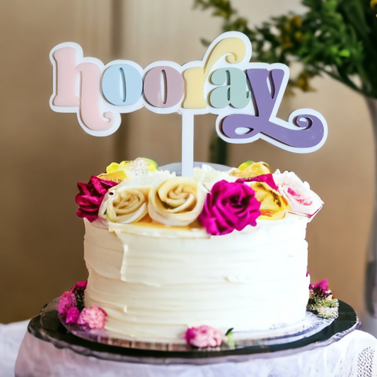 Hooray Cake Topper