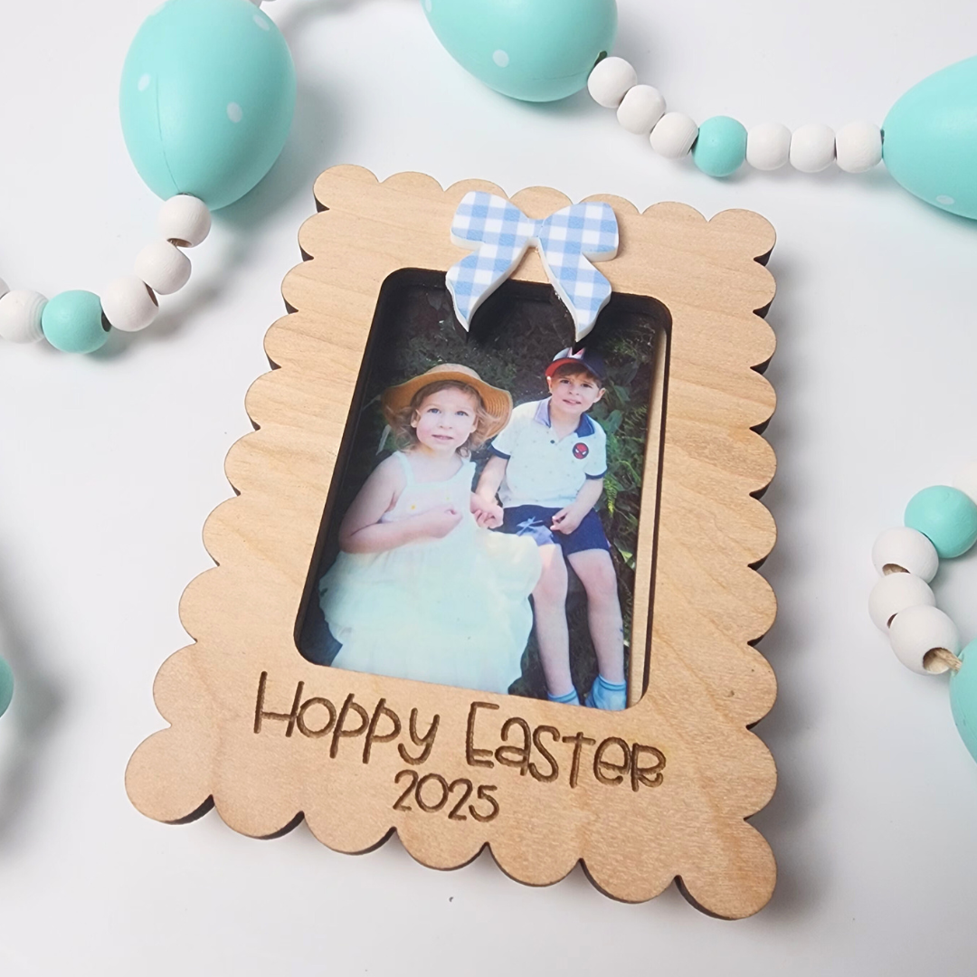 Hoppy Easter Scalloped Edge Magnet