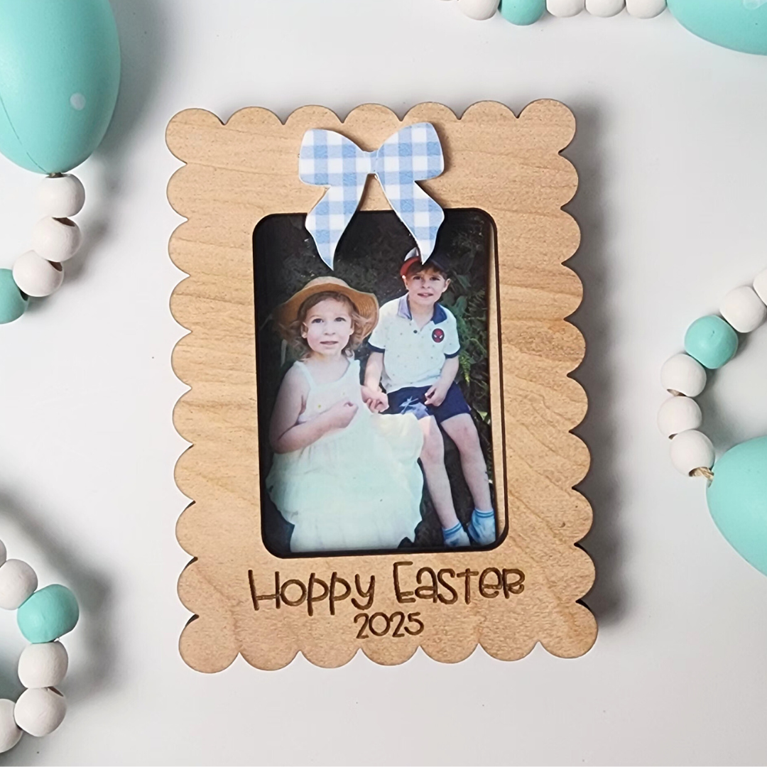 Hoppy Easter Scalloped Edge Magnet