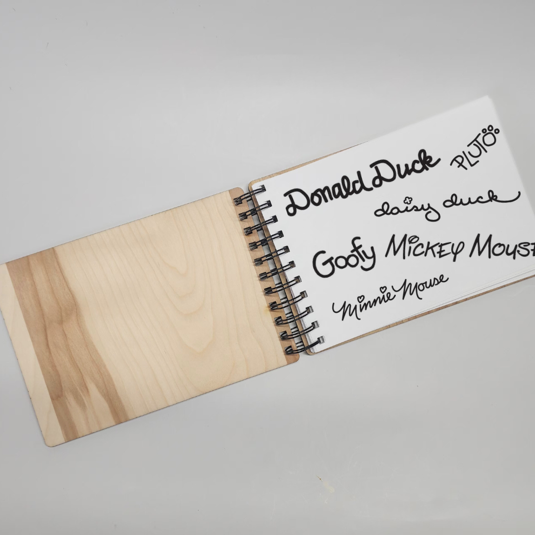 Large Custom Wood Autograph Book