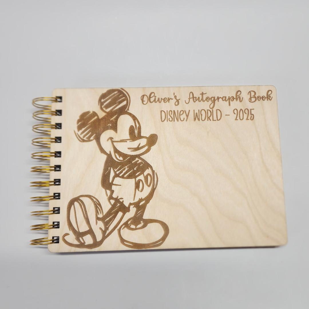 Custom Wood Character Autograph Book