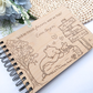 Woodland Friends Guest Book - Personalized Wedding or Baby Shower Book - A5 Wood Cover - Pooh Inspired Memory Keepsake