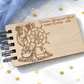 Personalized Cruise Autograph Book for Kids - Engraved Birch Wood Memory Album, Custom Vacation Signature Keepsake Journal