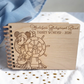 Personalized Cruise Autograph Book for Kids - Engraved Birch Wood Memory Album, Custom Vacation Signature Keepsake Journal
