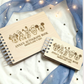 Custom Engraved Friends Wood Autograph Book - Personalized Travel Keepsake Journal