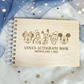 Custom Engraved Friends Wood Autograph Book - Personalized Travel Keepsake Journal