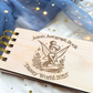 Custom Engraved Fairy Tink Wood Autograph Book - Personalized Travel Keepsake Journal