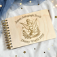 Custom Engraved Fairy Tink Wood Autograph Book - Personalized Travel Keepsake Journal