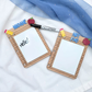 Personalized Teacher Dry Erase Memo Board - Lined Paper Design with Acrylic Name - Apple & Pencil Motif