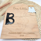 Little Boo Handprint or Footprint Board - Personalized First Halloween Ghost Sign - Baby Keepsake Craft - DIY Spooky Memory