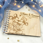 Lovebirds Custom Wood Autograph Book - Personalized Travel Keepsake Journal