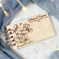 Lovebirds Custom Wood Autograph Book - Personalized Travel Keepsake Journal