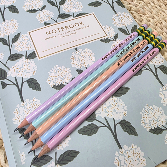 Magical Affirmations Engraved Pastel Pencils