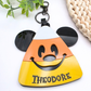 Custom Candy Corn Halloween Bag Tag - Personalized Acrylic Boo Basket Name Keychain  Fall Bag Charm with Iconic Ears