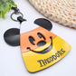 Custom Candy Corn Halloween Bag Tag - Personalized Acrylic Boo Basket Name Keychain  Fall Bag Charm with Iconic Ears