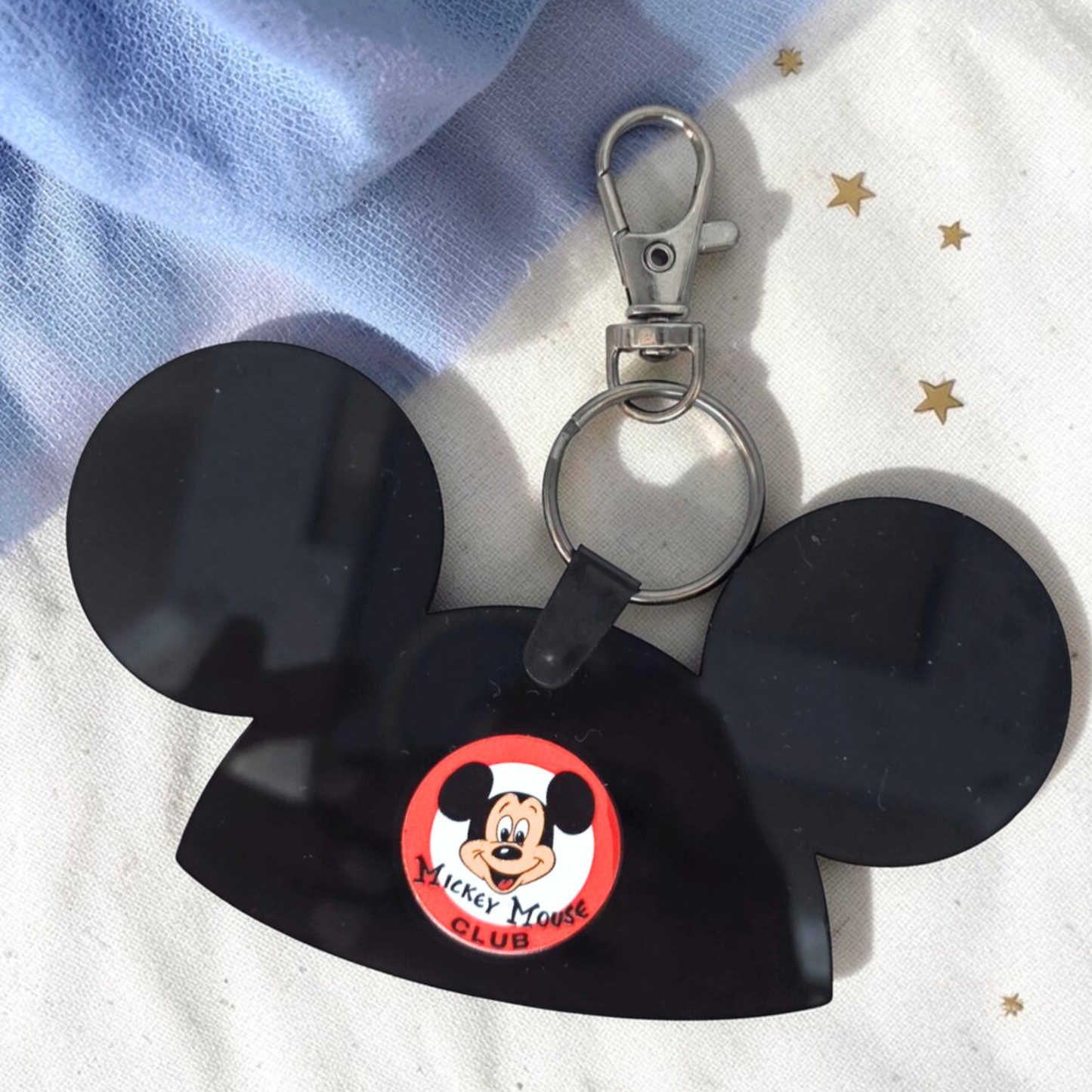 Personalized Mouse Hat Bag Tag - Custom Acrylic Name Keychain