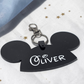 Personalized Mouse Hat Bag Tag - Custom Acrylic Name Keychain