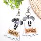 Personalized Ghost Halloween Bag Tag - Boo Basket Name Tag  - Cute Ghost Keychain - Glitter Bow or Classic Ears  - Spooky Gift Idea