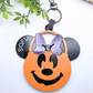 Personalized Pumpkin Bucket Bag Tag | Halloween Keychain with Name | Inspired Boo Basket Tag | Choose Bow or No Bow