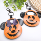 Personalized Pumpkin Bucket Bag Tag | Halloween Keychain with Name | Inspired Boo Basket Tag | Choose Bow or No Bow