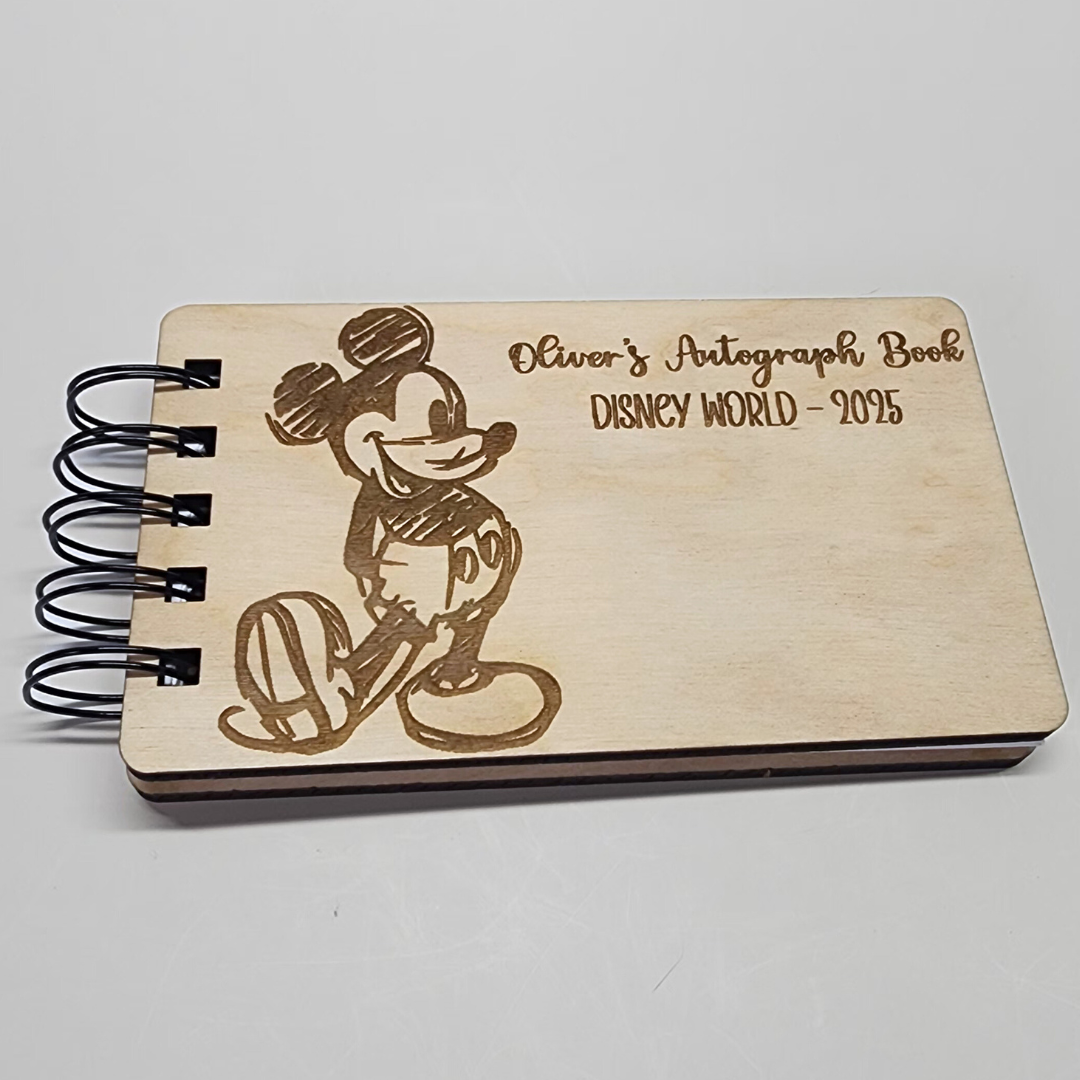 Mini Custom Wood Autograph Book