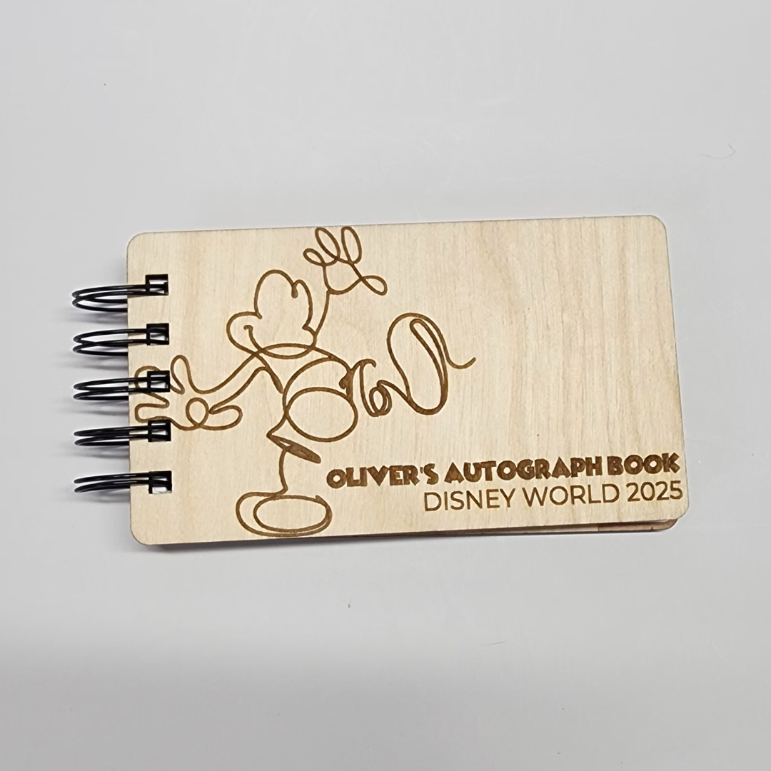 Mini Custom Wood Autograph Book