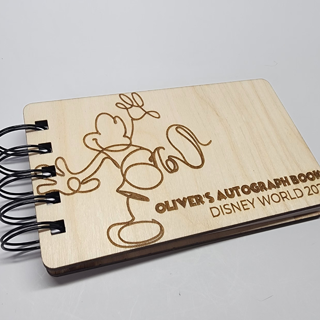 Mini Custom Wood Autograph Book