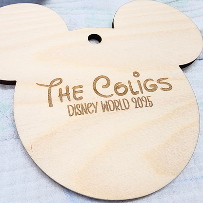 Wood Mouse Ears Autograph Magnet/Ornament Sign