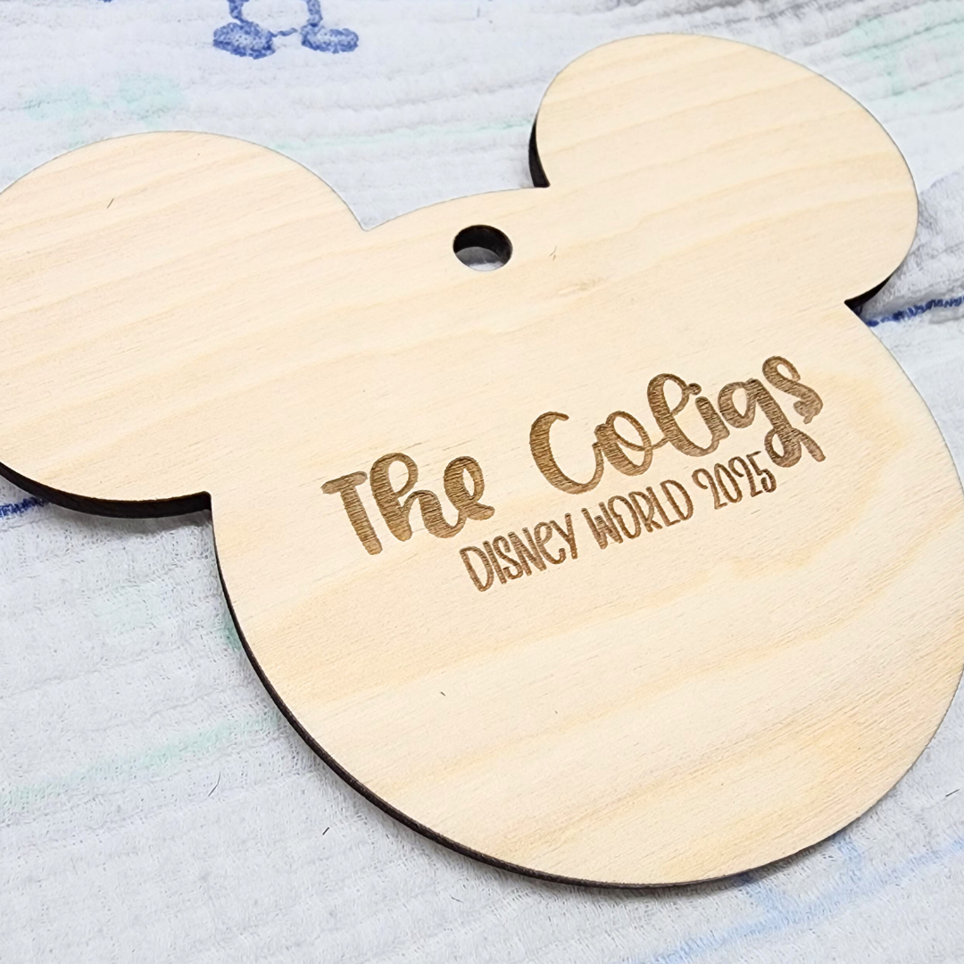 Wood Mouse Ears Autograph Magnet/Ornament Sign