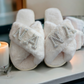 Nana Pearl & Rhinestone Fluffy Slippers