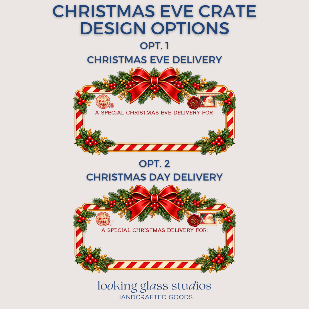Personalized Wooden Santa Special Delivery Christmas Eve Crate Sign - Custom Christmas Box Name Plaque
