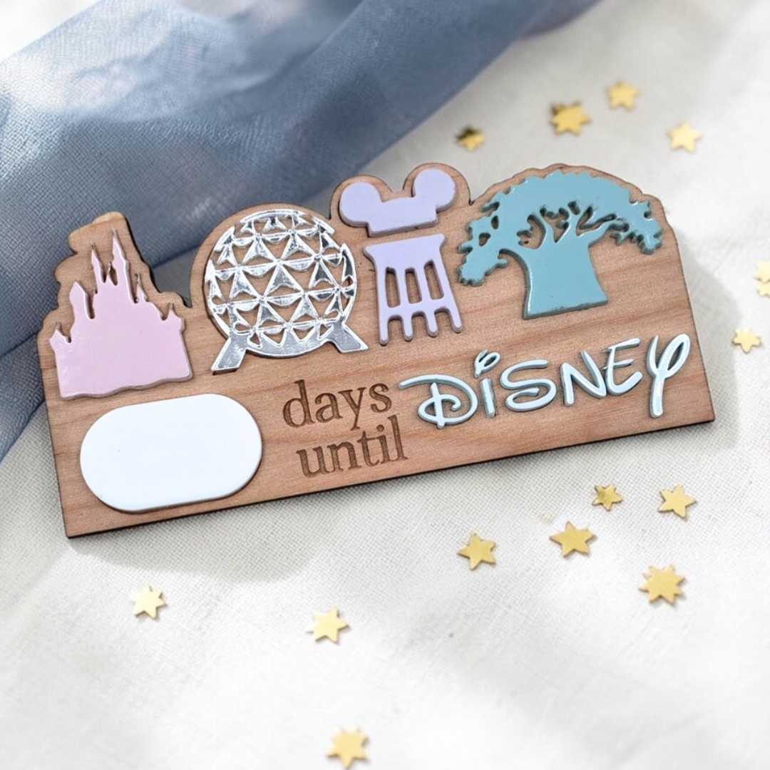 Park Icons Dry Erase Vacation Countdown Magnet - Fridge Trip Planner Keepsake