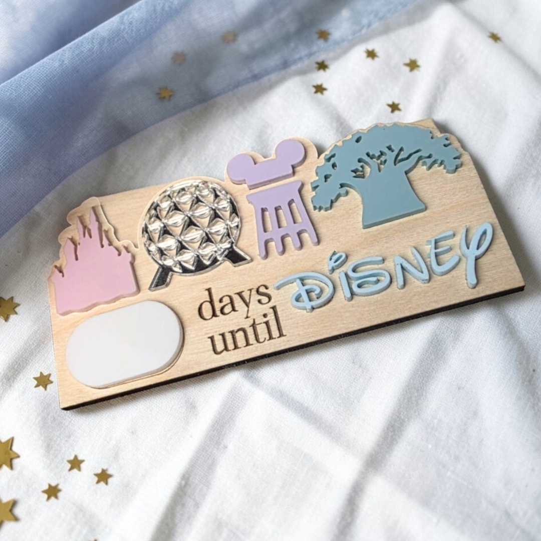 Park Icons Dry Erase Vacation Countdown Magnet - Fridge Trip Planner Keepsake