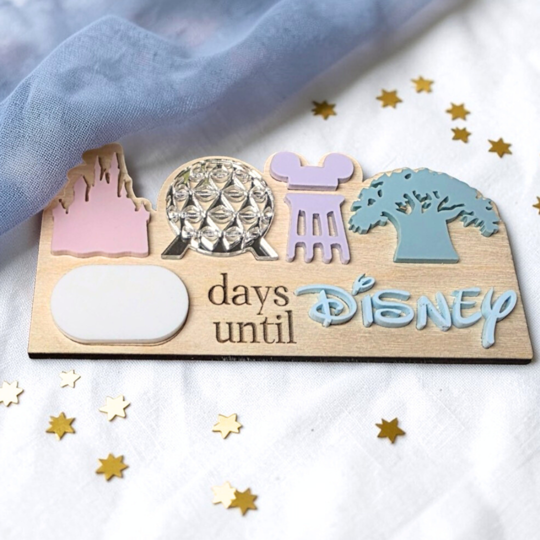 Park Icons Dry Erase Vacation Countdown Magnet - Fridge Trip Planner Keepsake
