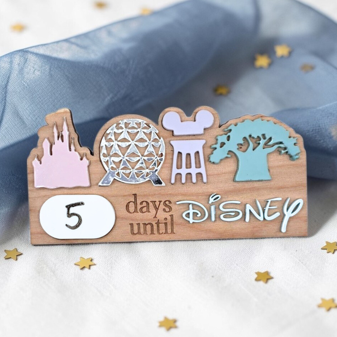 Park Icons Dry Erase Vacation Countdown Magnet - Fridge Trip Planner Keepsake